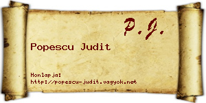 Popescu Judit névjegykártya